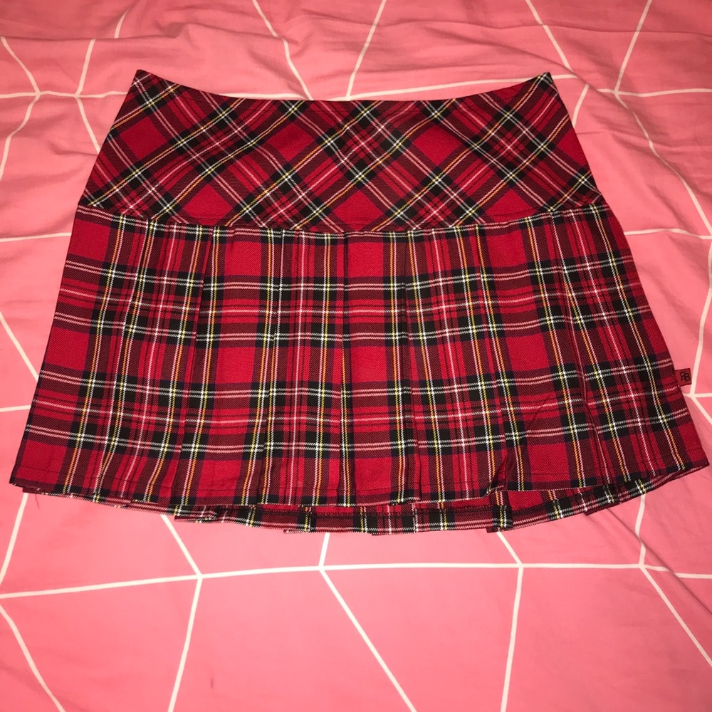 Red Plaid Skirt